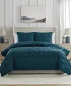 Vcny Home Lucy Pinsonic Diamond 3-pc. Quilt Set, Full/queen In Teal