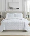 Vcny Home Lucy Pinsonic Diamond Quilt Sets In White