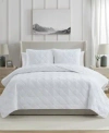 Vcny Home Lucy Pinsonic Diamond Quilt Sets In Burgundy