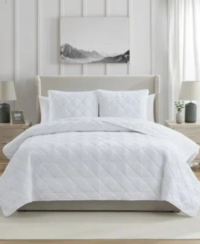 Vcny Home Lucy Pinsonic Diamond Quilt Sets In White