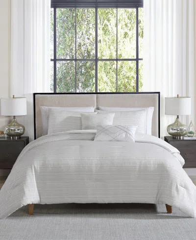 Vcny Home Marguerite Jacquard 5-pc. Comforter Set, Queen In Gray