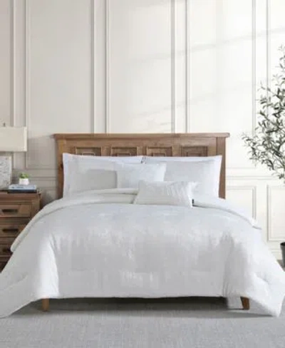 Vcny Home Nikka Jacquard Floral 5 Pc. Comforter Sets In White