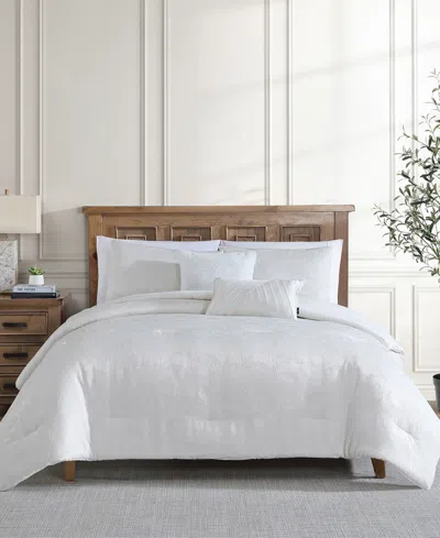 Vcny Home Nikka Jacquard Floral 5-pc. Comforter Set, Queen In White