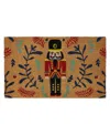 Vcny Home Nutcracker Holiday Outdoor Coir Doormat, 18" X 30" In Multi