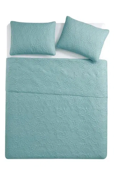 Vcny Home Ocean Solid 3-piece Quilt Set In Sea Foam
