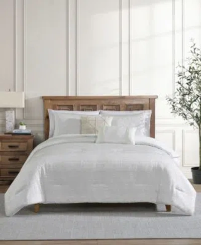 Vcny Home Olivia Jacquard 5 Pc. Comforter Sets In White