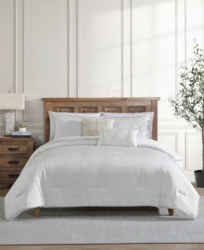 Vcny Home Olivia Jacquard 5-pc. Comforter Set, King In Gray