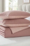 Vcny Home Pickstitch 3-piece King Quilt Set In Rose
