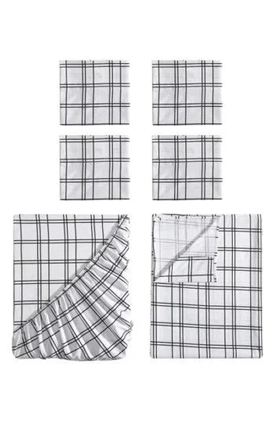 Vcny Home Portfolio Malo Sheet Set In White/black