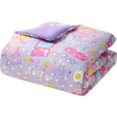 Vcny Home Print 3-piece Comforter Set In Purple