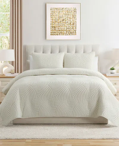 Vcny Home Sands 3-piece Curved Quilt Set, King