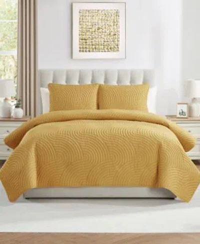 Vcny Home Sands Curved Quilt Sets In Yellow