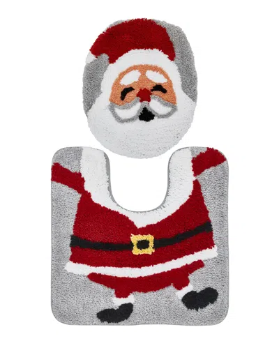 Vcny Home Santa Holiday Bath Rug Set, 2 Count In Multi
