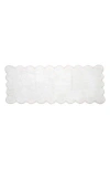 Vcny Home Scallop Cotton Bath Runner In White
