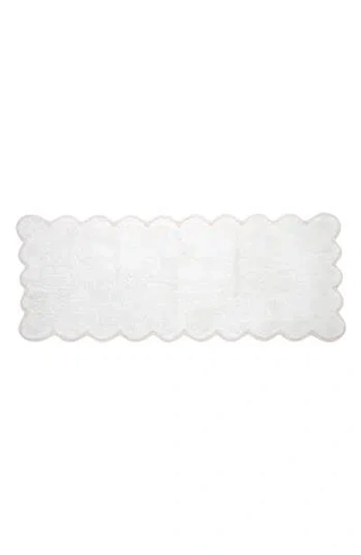 Vcny Home Scallop Cotton Bath Runner In White