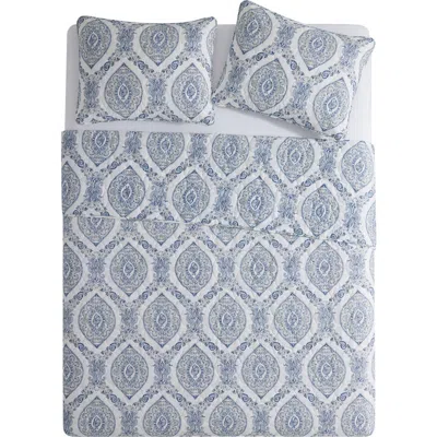 Vcny Home Sea Damask 3-piece Quilt Set In Multi