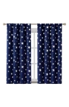VCNY HOME VCNY HOME SET OF 2 JACOB STAR FOIL PANEL DARKENING CURTAIN PANELS