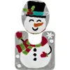Vcny Home Snowman Holiday 2-piece Set Bath Mat In Transparent