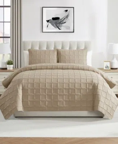 Vcny Home Solid Square Quilt Sets In Nude