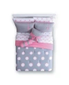 Vcny Home Sophie Polka Dot Bed In A Bag 10 Piece Comforter Set, Full In Pink