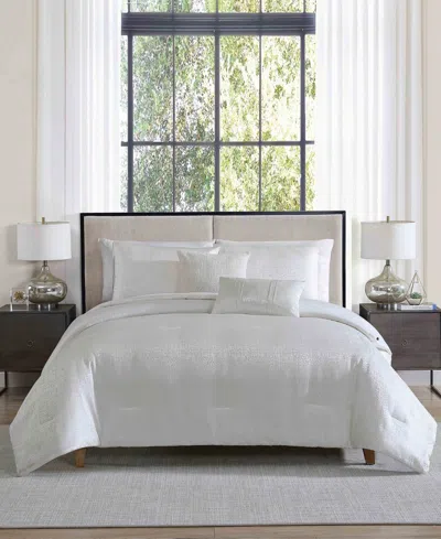 Vcny Home Sterling Abstract Jacquard 5-pc. Comforter Set, Queen In White
