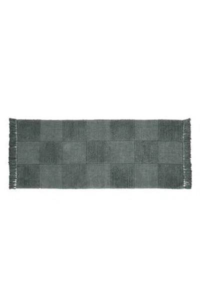 Vcny Home Stonewashed Cotton Bath Rug In Black