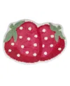 Vcny Home Strawberry Shaped Tufted Bath Rug, 18" X 27 In Red