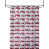 Vcny Home Truck Shower Curtain & Hooks Set In Red