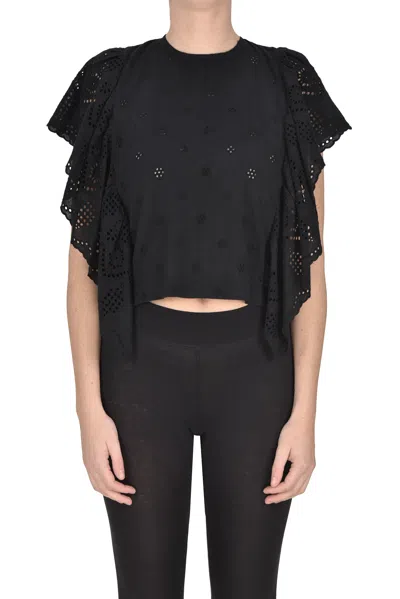 V.de.vinster. Sangallo Lace Top In Black
