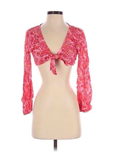 Vdm 3/4 Sleeve Blouse In Pink