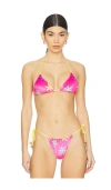 Vdm Blair Reversible Bikini Top In Fiesta
