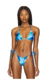 Vdm Blair Reversible Bikini Top In Tide