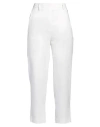 Vdp Collection Woman Pants White Size 6 Viscose, Elastane In White