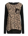 Vdp Collection Woman T-shirt Black Size 12 Viscose In Black