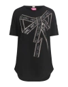 Vdp Via Delle Perle Club Woman T-shirt Black Size 8 Viscose, Elastane
