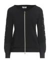 Vdp Via Delle Perle Collection Woman Sweatshirt Black Size 6 Viscose, Elastane
