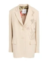 Vdp Via Delle Perle Woman Blazer Beige Size 10 Acetate, Viscose In Neutral