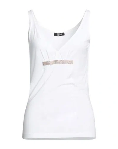 Vdp Via Delle Perle Woman Top White Size 10 Viscose, Elastane
