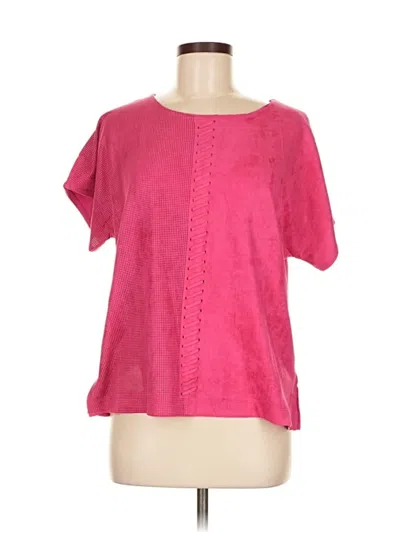 Pre-owned Vecceli Italy Short Sleeve Blouse In Pink