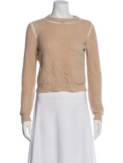 Pre-owned Veda Alpaca Bateau Neckline Sweater In Neutral