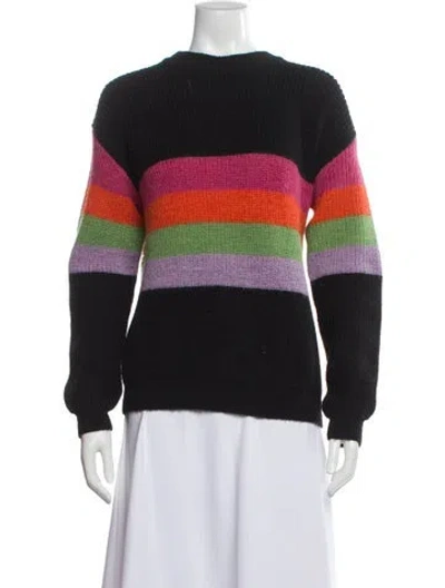 Pre-owned Veda Alpaca Striped Sweater In Black