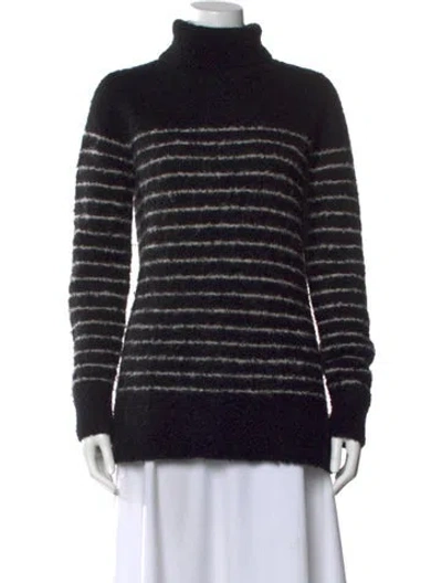 Pre-owned Veda Alpaca Striped Sweater In Black
