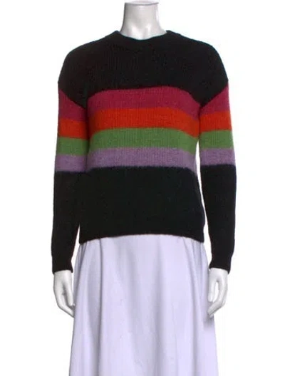 Pre-owned Veda Alpaca Striped Sweater In Black