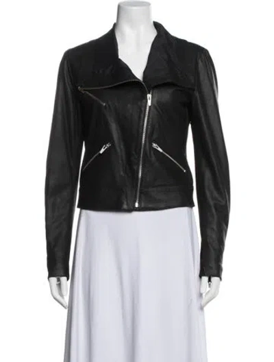 Pre-owned Veda Biker Jacket In Blue
