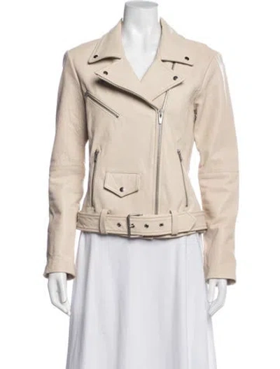 Pre-owned Veda Biker Jacket In Brown