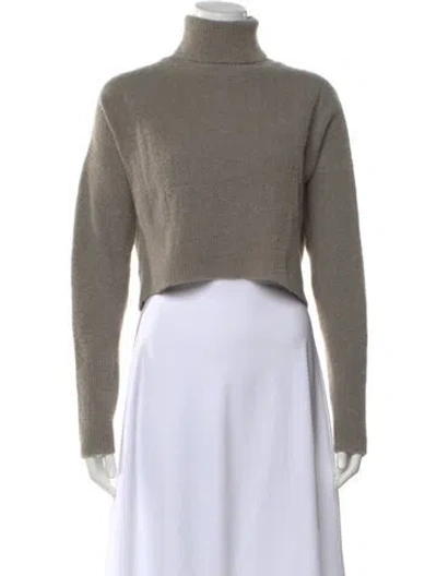 Pre-owned Veda Cashmere Turtleneck Sweater In Gray