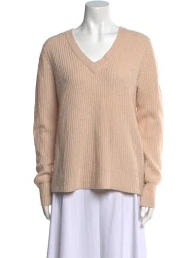 Pre-owned Veda Cashmere V-neck Sweater In Neutral