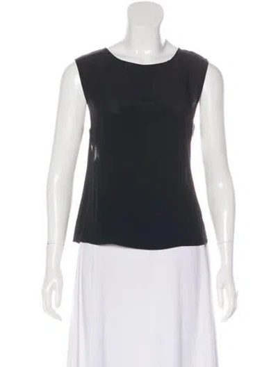 Pre-owned Veda Crew Neck Sleeveless Top In Black