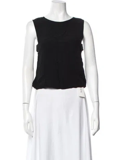 Pre-owned Veda Crew Neck Sleeveless Top In Black