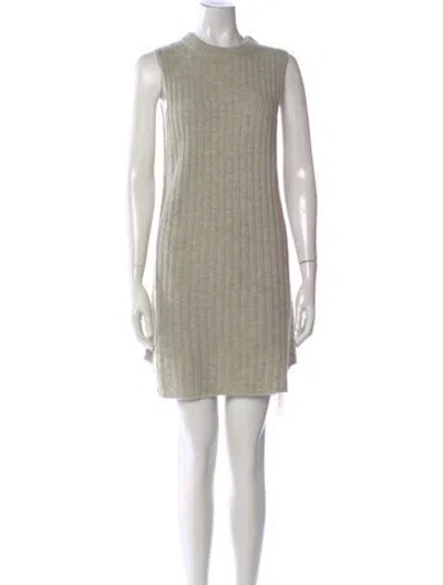 Pre-owned Veda Lambswool Mini Dress In Neutral